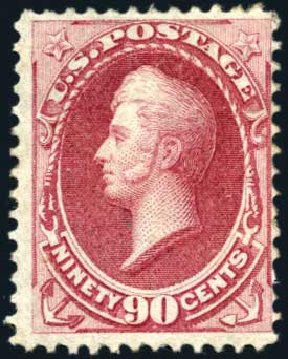 Cost of US Stamp Scott # 166: 90c 1873 Perry Continental. Harmer-Schau Auction Galleries, Aug 2011, Sale 90, Lot 1328