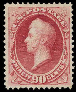 Price of US Stamp Scott Catalog #166: 90c 1873 Perry Continental. Daniel Kelleher Auctions, Apr 2012, Sale 629, Lot 218