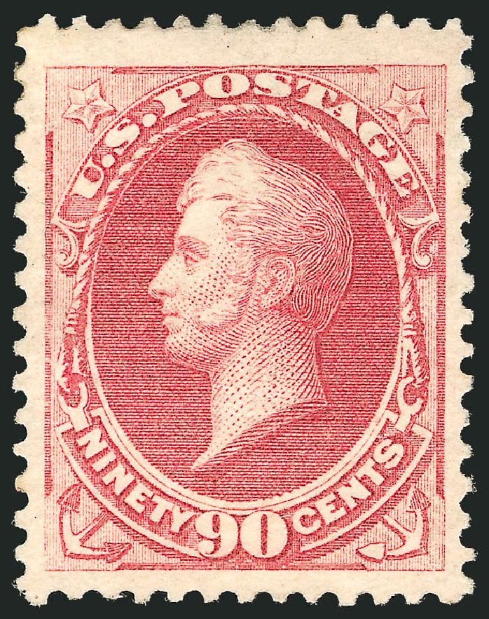 Costs of US Stamp Scott Cat. 166: 90c 1873 Perry Continental. Robert Siegel Auction Galleries, Nov 2013, Sale 1057, Lot 748