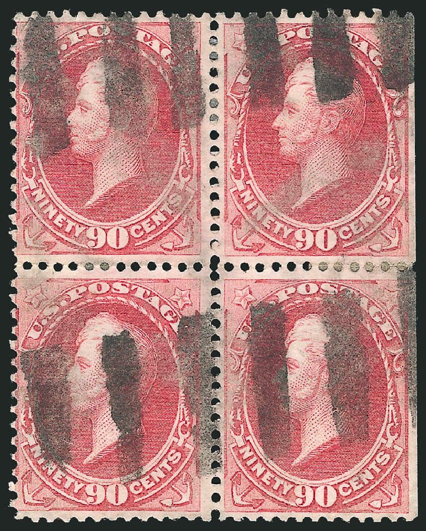 Value of US Stamp Scott Catalogue #166 - 90c 1873 Perry Continental. Robert Siegel Auction Galleries, Nov 2014, Sale 1084, Lot 3438