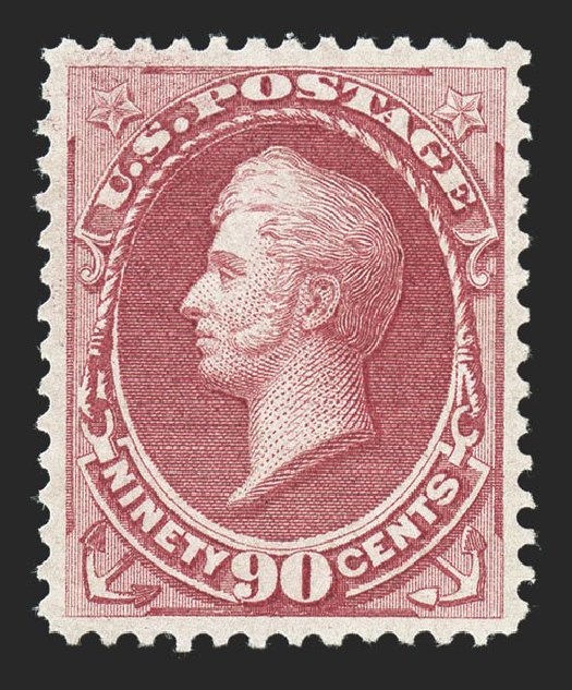 US Stamp Prices Scott Catalog # 166: 1873 90c Perry Continental. Spink Shreves Galleries, Nov 2012, Sale 141, Lot 88