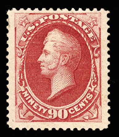 US Stamps Value Scott Cat. #166: 1873 90c Perry Continental. Cherrystone Auctions, Nov 2013, Sale 201311, Lot 30