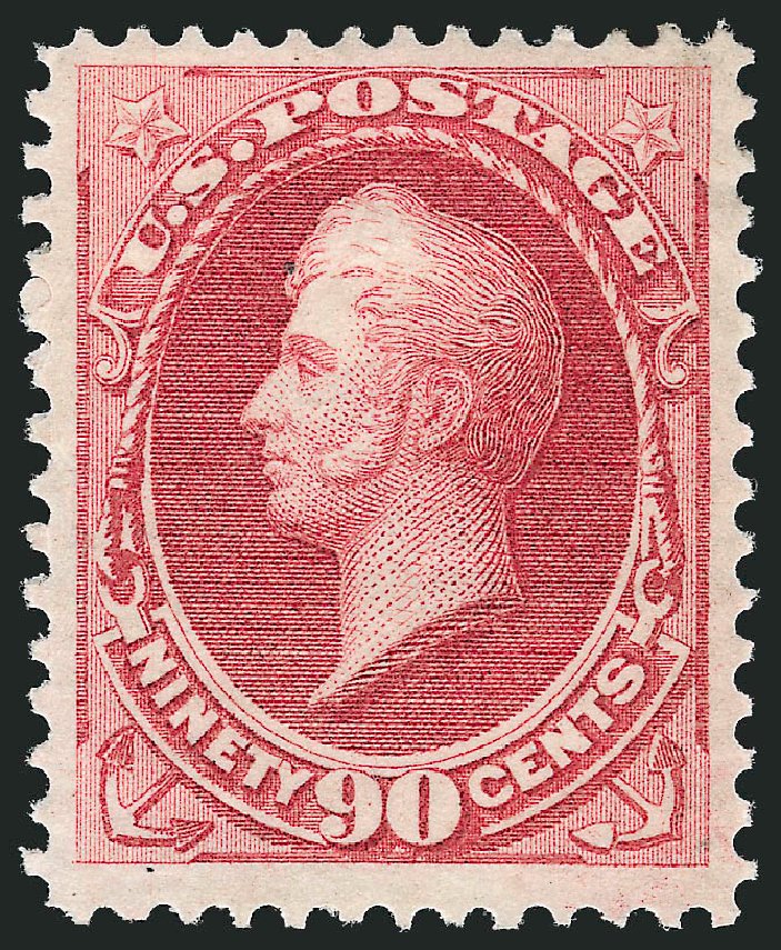 Cost of US Stamps Scott Catalogue # 166 - 90c 1873 Perry Continental. Robert Siegel Auction Galleries, Mar 2012, Sale 1021, Lot 390