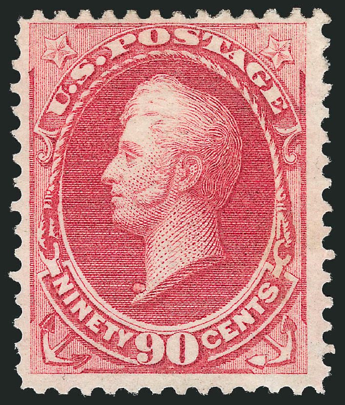 Cost of US Stamp Scott Cat. 166 - 90c 1873 Perry Continental. Robert Siegel Auction Galleries, Dec 2012, Sale 1037, Lot 1740