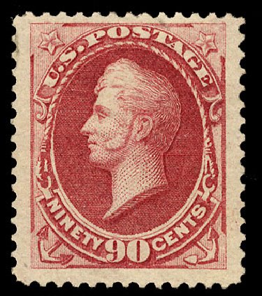 Values of US Stamps Scott Cat. #166 - 90c 1873 Perry Continental. Cherrystone Auctions, Jun 2009, Sale 200906, Lot 81
