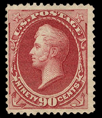 US Stamp Price Scott Cat. #166: 90c 1873 Perry Continental. Cherrystone Auctions, Nov 2009, Sale 200911, Lot 3071