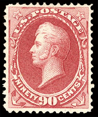 Prices of US Stamps Scott Catalog #166 - 1873 90c Perry Continental. Cherrystone Auctions, Sep 2010, Sale 201009, Lot 71