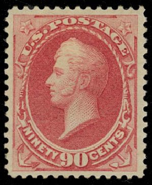 US Stamp Prices Scott Catalog #166: 90c 1873 Perry Continental. Daniel Kelleher Auctions, Jan 2012, Sale 628, Lot 321