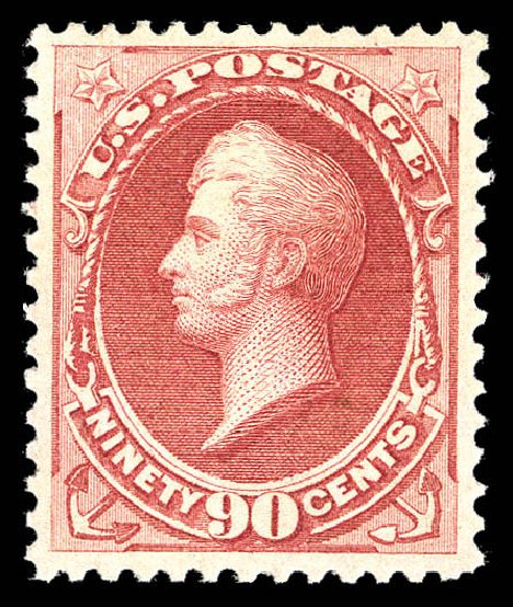 Value of US Stamp Scott Cat. # 166 - 90c 1873 Perry Continental. Matthew Bennett International, Sep 2012, Sale 345, Lot 204