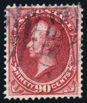 US Stamps Values Scott Catalog 166 - 90c 1873 Perry Continental. Harmer-Schau Auction Galleries, Aug 2014, Sale 102, Lot 1804