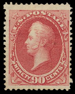 US Stamps Value Scott Catalogue # 166 - 1873 90c Perry Continental. Daniel Kelleher Auctions, Jun 2012, Sale 630, Lot 1404