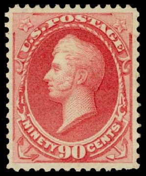 Values of US Stamp Scott # 166: 90c 1873 Perry Continental. Daniel Kelleher Auctions, May 2014, Sale 653, Lot 2124