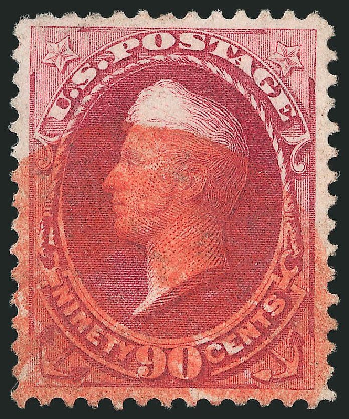 Costs of US Stamps Scott Cat. 166: 1873 90c Perry Continental. Robert Siegel Auction Galleries, Mar 2014, Sale 1067, Lot 1164
