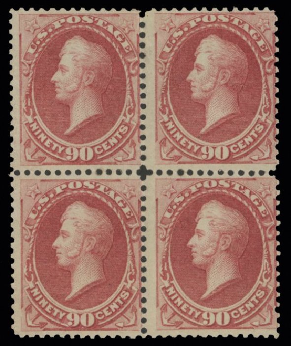 Values of US Stamp Scott #166 - 90c 1873 Perry Continental. H.R. Harmer, May 2014, Sale 3005, Lot 1135