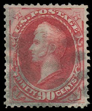 Value of US Stamp Scott Cat. #166 - 90c 1873 Perry Continental. Daniel Kelleher Auctions, Jun 2012, Sale 630, Lot 1405