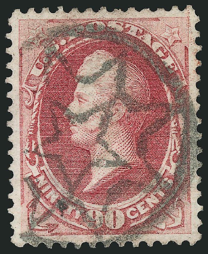 US Stamps Value Scott Catalogue #166 - 90c 1873 Perry Continental. Robert Siegel Auction Galleries, Mar 2014, Sale 1067, Lot 1165
