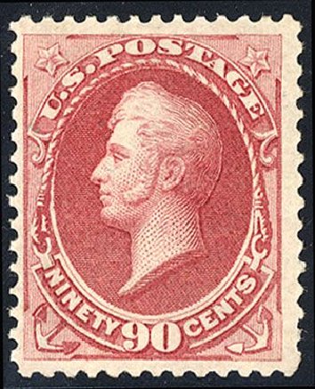 Prices of US Stamp Scott #166 - 90c 1873 Perry Continental. Cherrystone Auctions, Jan 2008, Sale 200801, Lot 1132