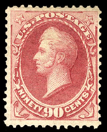 US Stamps Value Scott Cat. 166: 1873 90c Perry Continental. Cherrystone Auctions, Jun 2009, Sale 200906, Lot 82