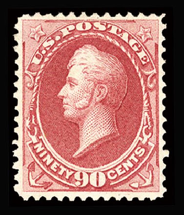 Cost of US Stamp Scott Catalog # 166 - 1873 90c Perry Continental. Cherrystone Auctions, Mar 2013, Sale 201303, Lot 52