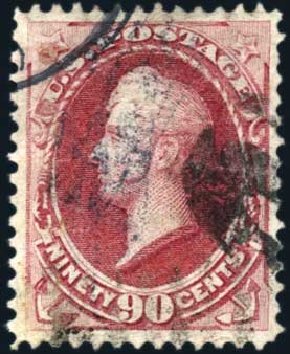 Prices of US Stamp Scott # 166: 1873 90c Perry Continental. Harmer-Schau Auction Galleries, Apr 2009, Sale 81, Lot 562