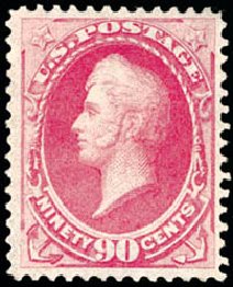 Price of US Stamp Scott Catalogue 166: 90c 1873 Perry Continental. Schuyler J. Rumsey Philatelic Auctions, Apr 2015, Sale 60, Lot 2172