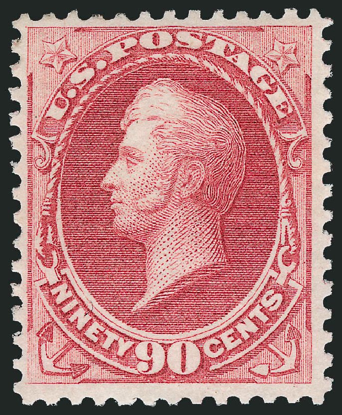 US Stamps Price Scott Catalog #166: 1873 90c Perry Continental. Robert Siegel Auction Galleries, Mar 2012, Sale 1019, Lot 512