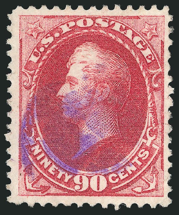 US Stamp Prices Scott Catalogue 166 - 90c 1873 Perry Continental. Robert Siegel Auction Galleries, Jul 2013, Sale 1050, Lot 302