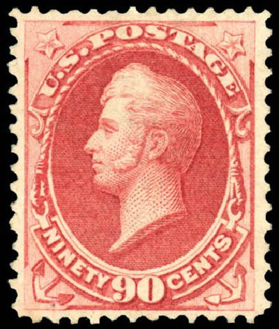 Price of US Stamps Scott Cat. #166 - 1873 90c Perry Continental. Matthew Bennett International, Dec 2008, Sale 330, Lot 1663
