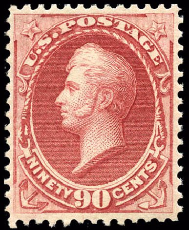 Value of US Stamps Scott Catalog # 166: 90c 1873 Perry Continental. Matthew Bennett International, Mar 2011, Sale 336, Lot 1203