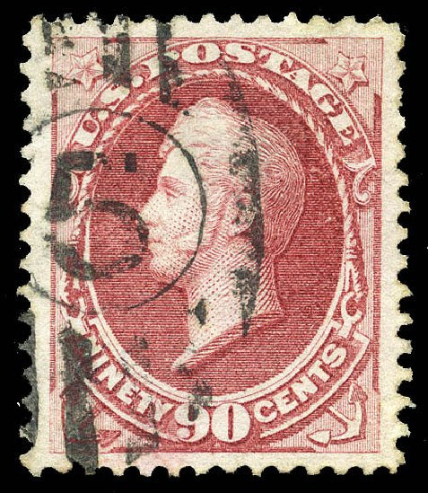 Values of US Stamp Scott Catalog # 166 - 1873 90c Perry Continental. Matthew Bennett International, May 2014, Sale 350, Lot 283
