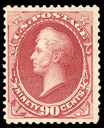 Prices of US Stamp Scott # 166 - 1873 90c Perry Continental. Cherrystone Auctions, Apr 2012, Sale 201204, Lot 93