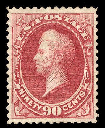 Cost of US Stamp Scott 166: 90c 1873 Perry Continental. Cherrystone Auctions, Jan 2015, Sale 201501, Lot 153
