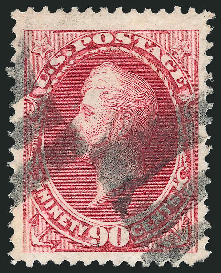 Price of US Stamps Scott Cat. 166: 90c 1873 Perry Continental. Robert Siegel Auction Galleries, Mar 2012, Sale 1019, Lot 513