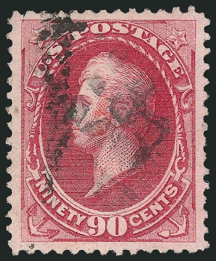 Cost of US Stamps Scott Cat. # 166 - 90c 1873 Perry Continental. Robert Siegel Auction Galleries, Nov 2013, Sale 1061, Lot 3613