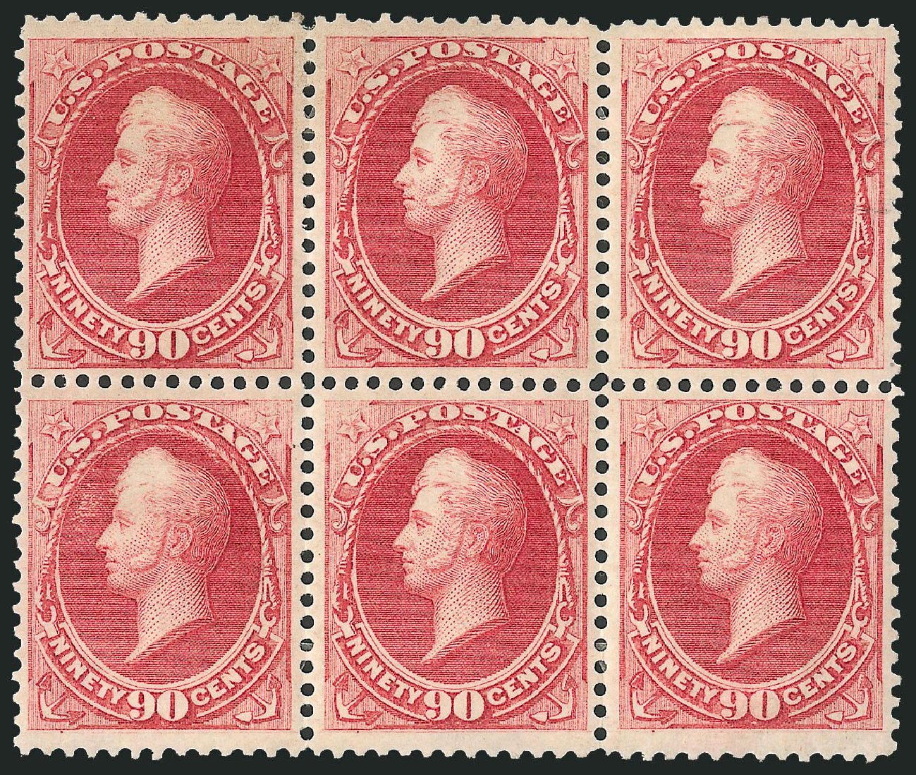 Prices of US Stamps Scott # 166: 90c 1873 Perry Continental. Robert Siegel Auction Galleries, Mar 2014, Sale 1067, Lot 1163
