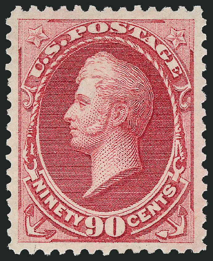 US Stamp Prices Scott Catalogue # 166 - 90c 1873 Perry Continental. Robert Siegel Auction Galleries, Dec 2011, Sale 1017, Lot 576