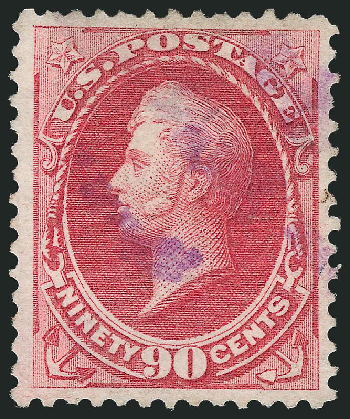 US Stamps Values Scott Catalogue 166 - 1873 90c Perry Continental. Robert Siegel Auction Galleries, Dec 2013, Sale 1062, Lot 396