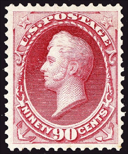 US Stamp Prices Scott Catalogue 166: 1873 90c Perry Continental. Spink Shreves Galleries, Jan 2014, Sale 146, Lot 276