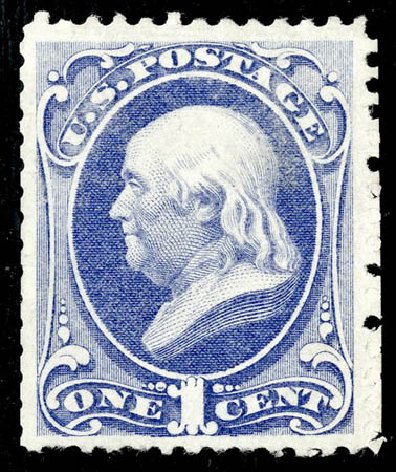 Values of US Stamps Scott Cat. #167 - 1c 1875 Franklin Special Printing. Matthew Bennett International, May 2008, Sale 327, Lot 171