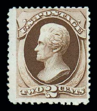 US Stamps Prices Scott Cat. #168 - 1875 2c Jackson Special Printing. Matthew Bennett International, Jun 2007, Sale 319, Lot 1196