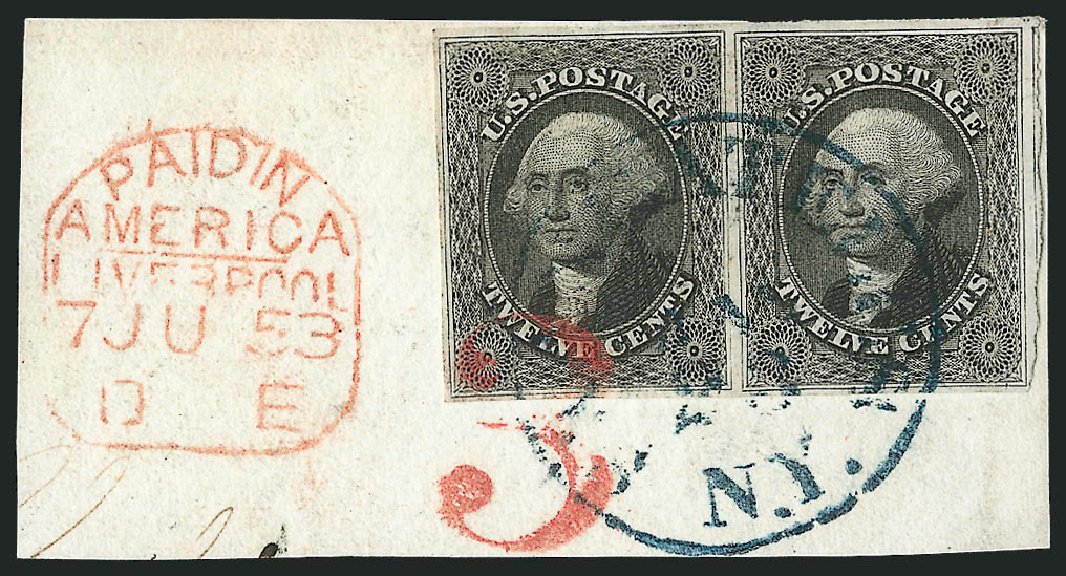 Values of US Stamp Scott Catalog # 17 - 12c 1851 Washington. Robert Siegel Auction Galleries, Mar 2012, Sale 1021, Lot 147