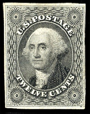 US Stamps Value Scott 17: 1851 12c Washington. Cherrystone Auctions, Apr 2012, Sale 201204, Lot 28