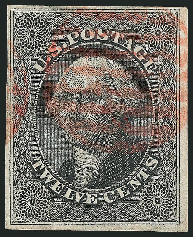 US Stamp Prices Scott Cat. #17 - 12c 1851 Washington. Robert Siegel Auction Galleries, Dec 2011, Sale 1017, Lot 118