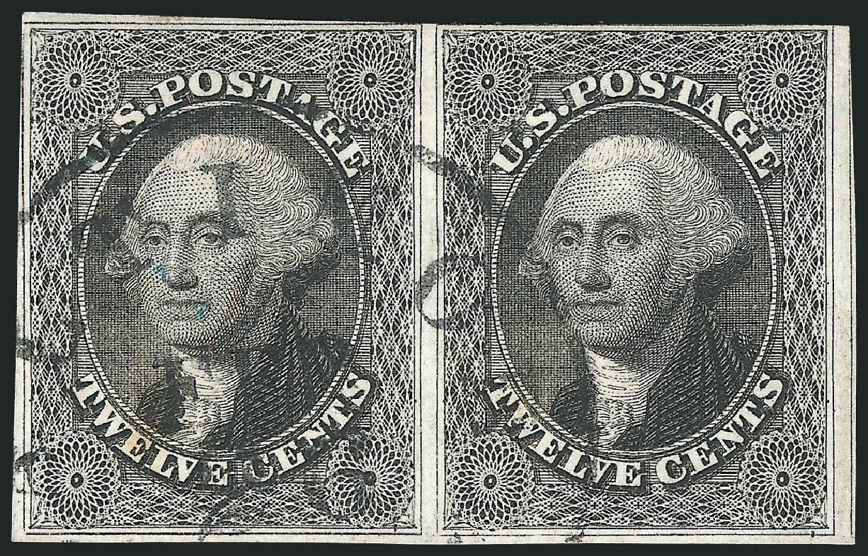 US Stamps Prices Scott Cat. # 17: 1851 12c Washington. Robert Siegel Auction Galleries, Mar 2012, Sale 1021, Lot 148
