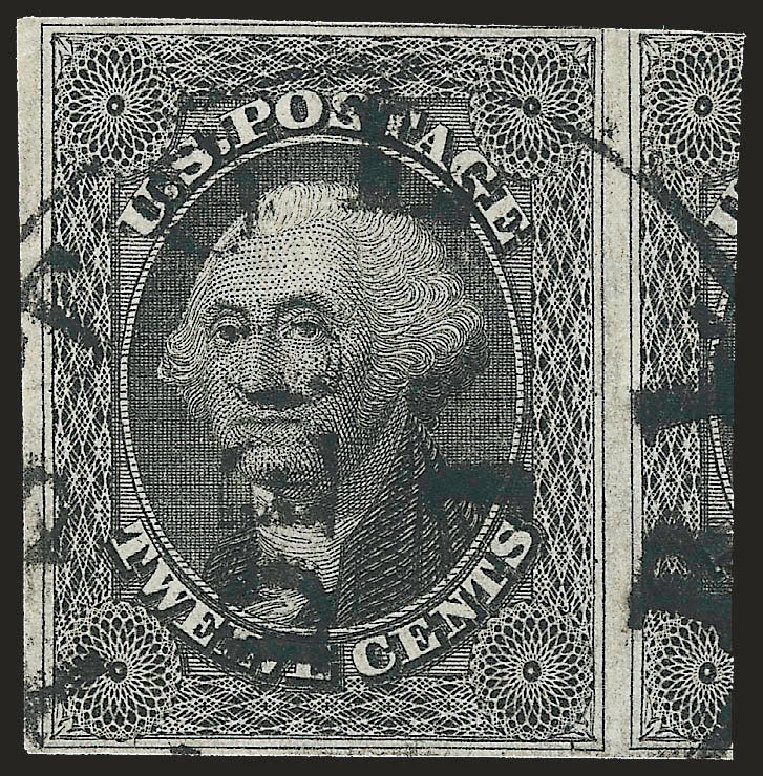 Values of US Stamp Scott # 17: 1851 12c Washington. Robert Siegel Auction Galleries, Dec 2008, Sale 967, Lot 4108