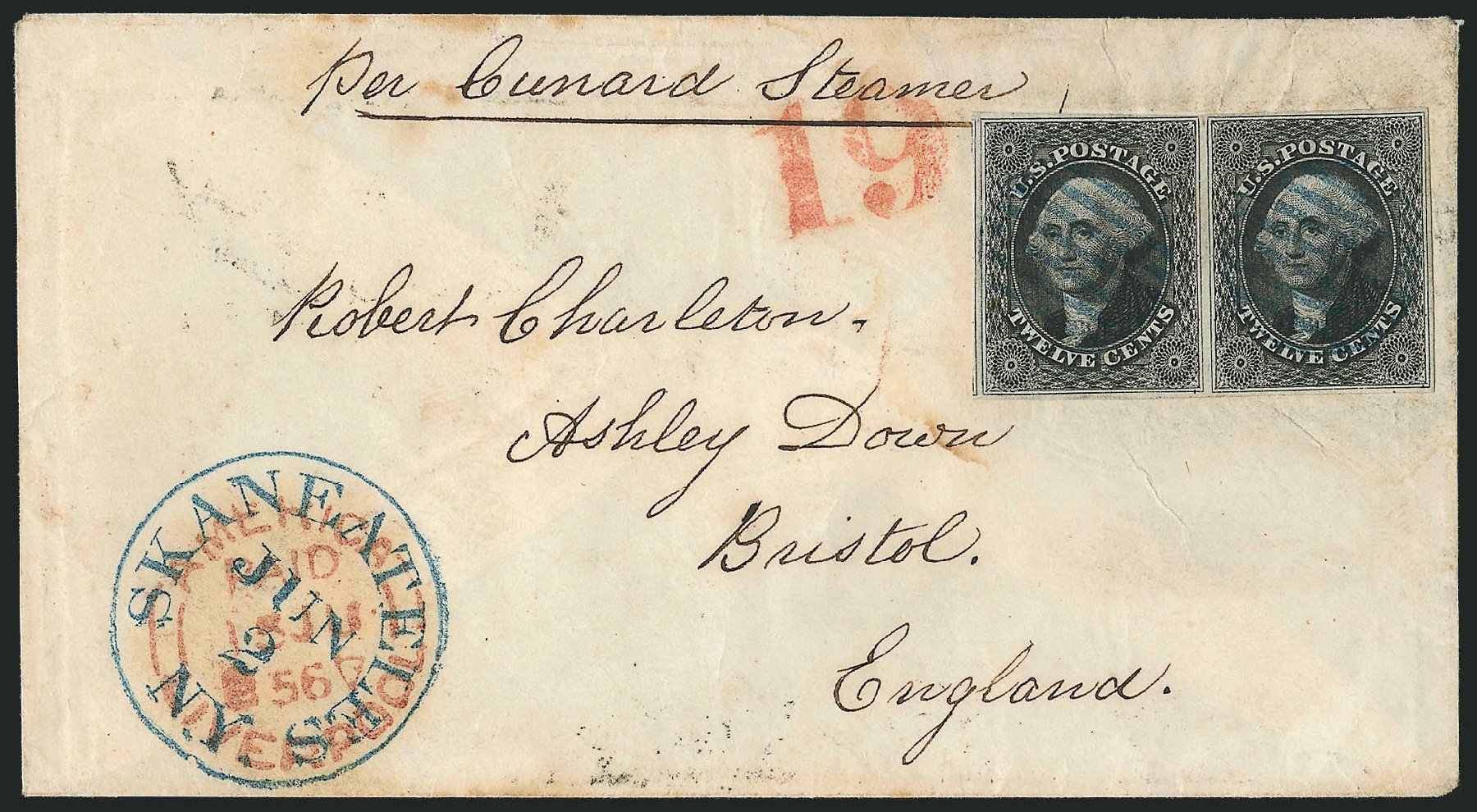 US Stamp Value Scott Cat. #17 - 1851 12c Washington. Robert Siegel Auction Galleries, Sep 2010, Sale 993, Lot 308