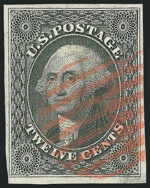 US Stamp Prices Scott Cat. 17 - 1851 12c Washington. Robert Siegel Auction Galleries, Oct 2010, Sale 997, Lot 5208