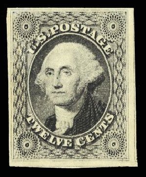 Costs of US Stamps Scott Cat. # 17 - 1851 12c Washington. Cherrystone Auctions, Mar 2008, Sale 200803, Lot 59