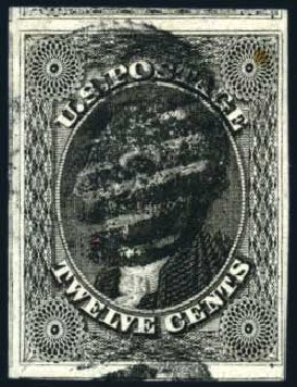 US Stamps Prices Scott Catalogue # 17 - 12c 1851 Washington. Harmer-Schau Auction Galleries, Jun 2008, Sale 78, Lot 1259