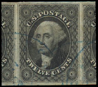 Cost of US Stamps Scott Cat. #17: 1851 12c Washington. Daniel Kelleher Auctions, Jul 2011, Sale 625, Lot 679